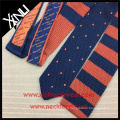 Cravate d&#39;affaires Set Orange Blue Stripe Cravates en soie tricotées Hommes